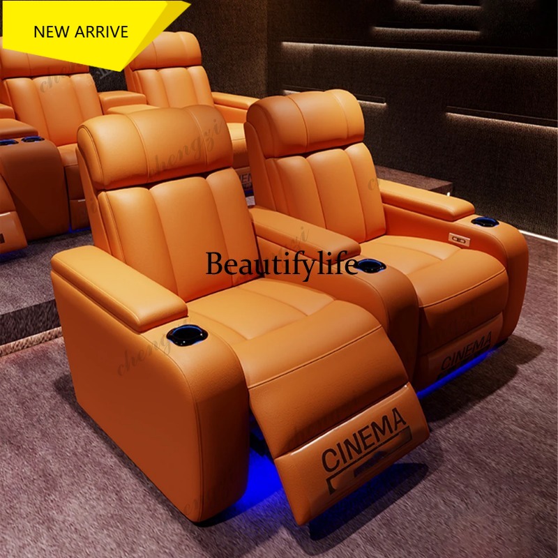 Home Cinema Recliners - G153 Luxury Genuine Leather Electric Recliners