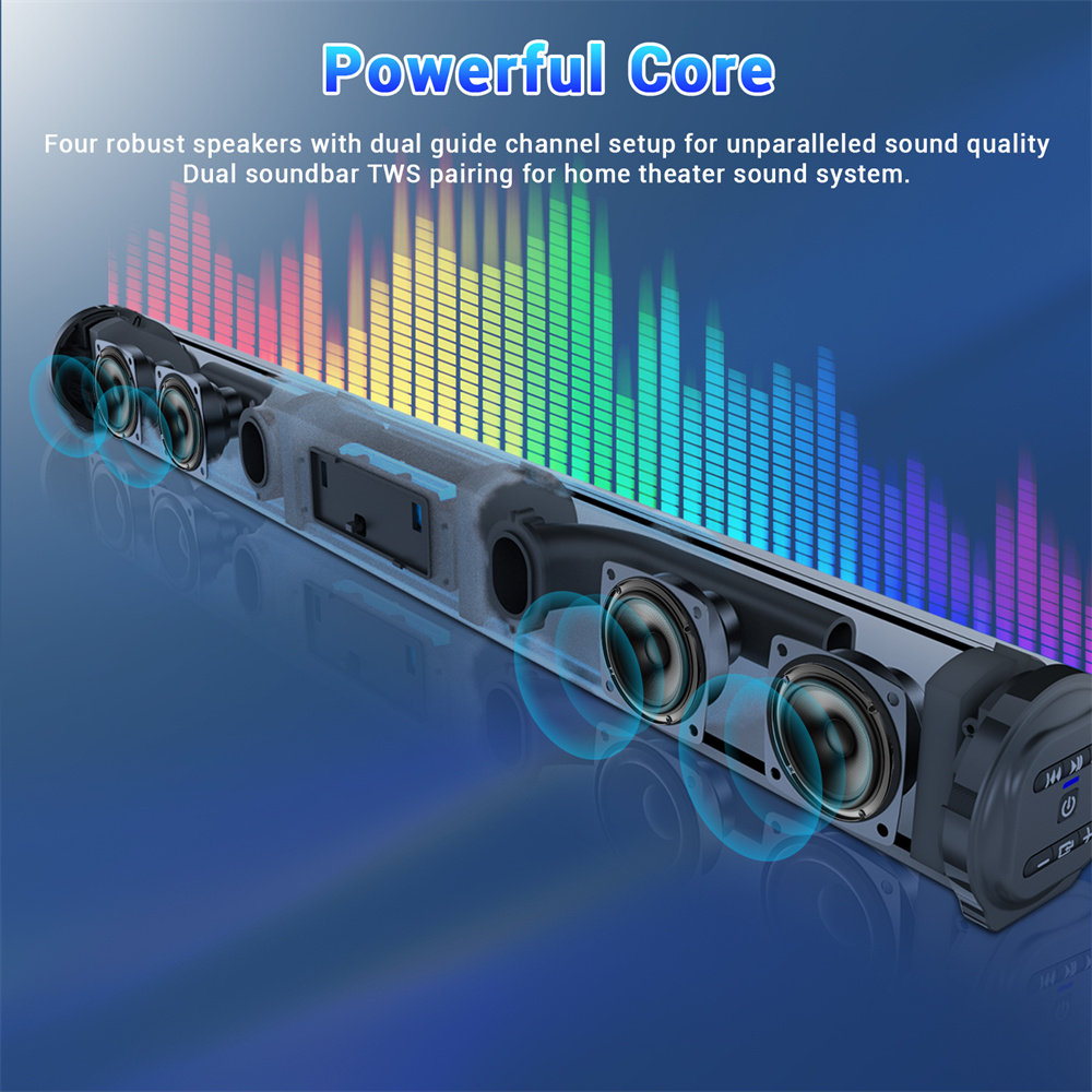 Sound Bar TV Sound System Blue - Home Cinema Speaker System review and price