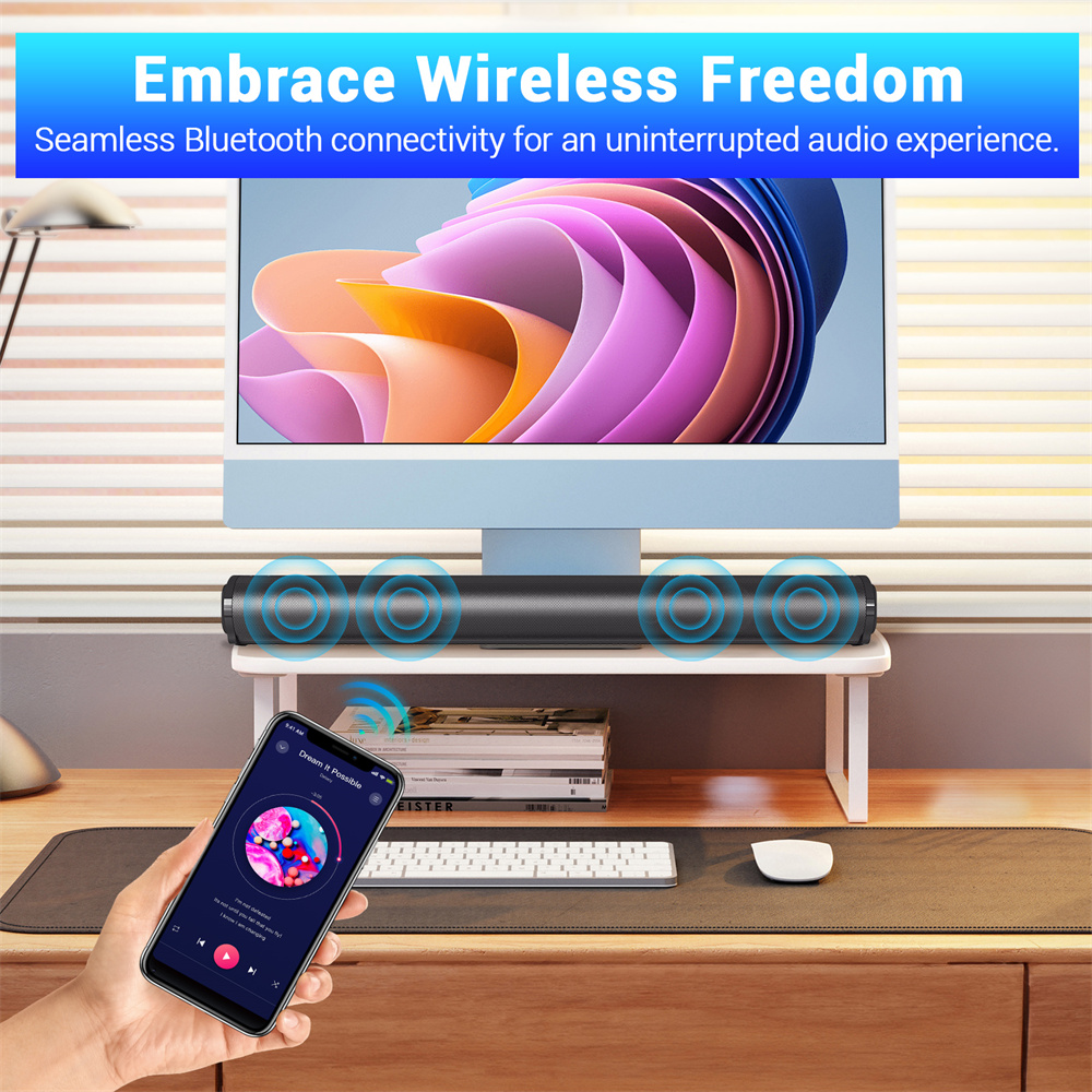 Sound Bar TV Sound System Blue - Home Cinema Speaker System review and price