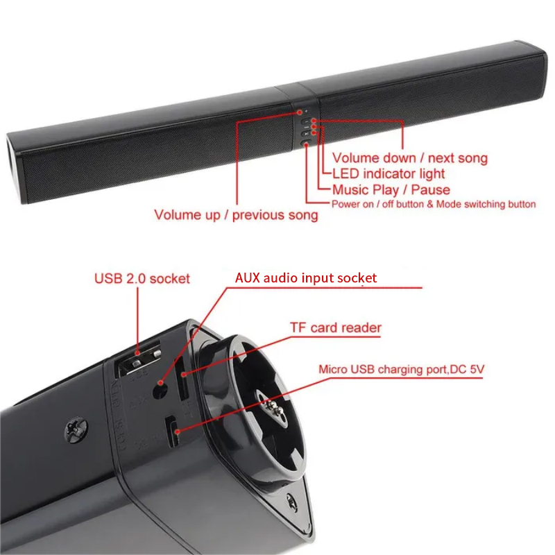 Powerful Soundbar Sound Radio  - Home Cinema Speaker System review and price