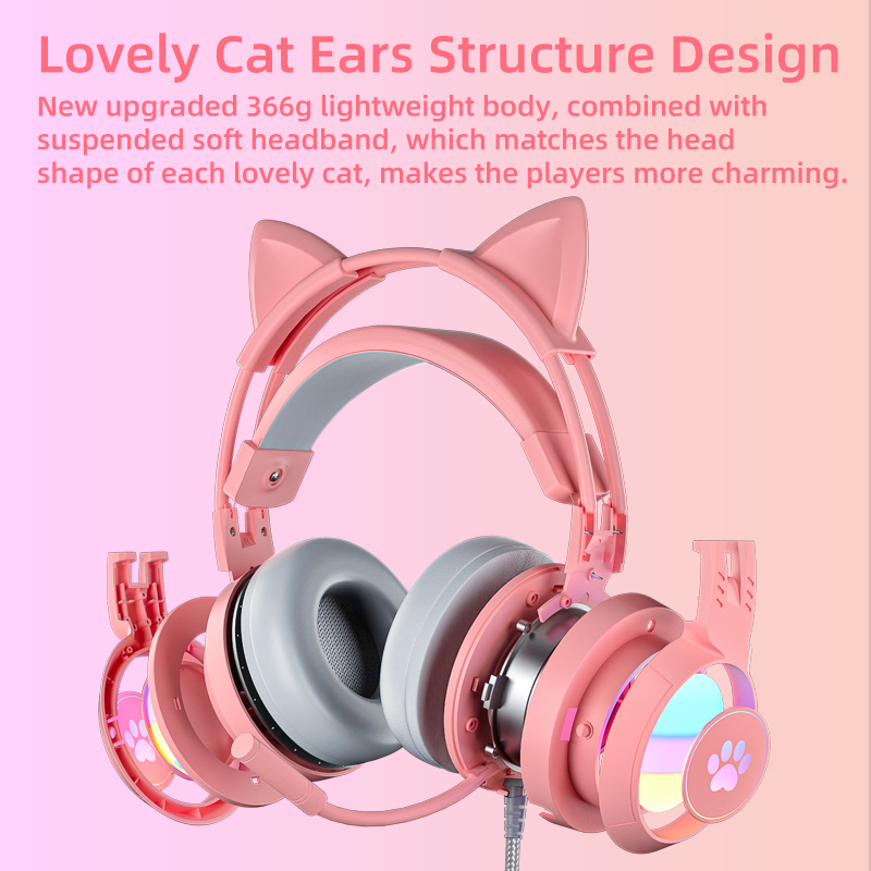 Cat Ear Gaming Headset Pink Cu - Soundbar Bluetooth Home review and price
