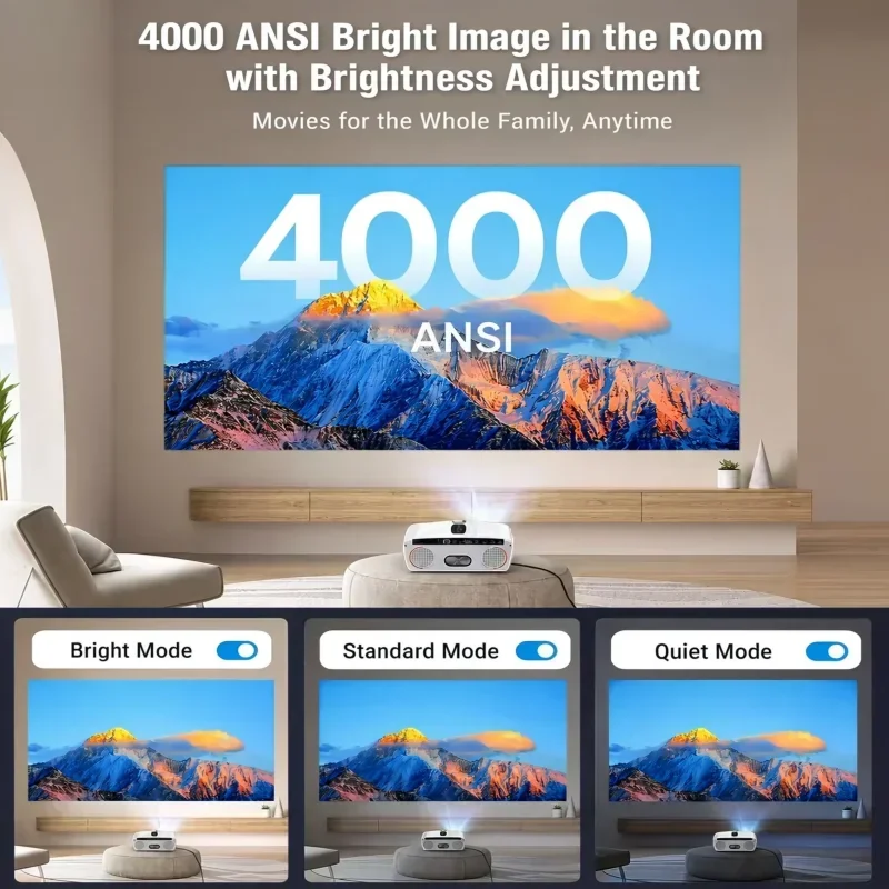 4K Projector 4000ANSI Karaoke  - Home Cinema Karaoke Projector review and price