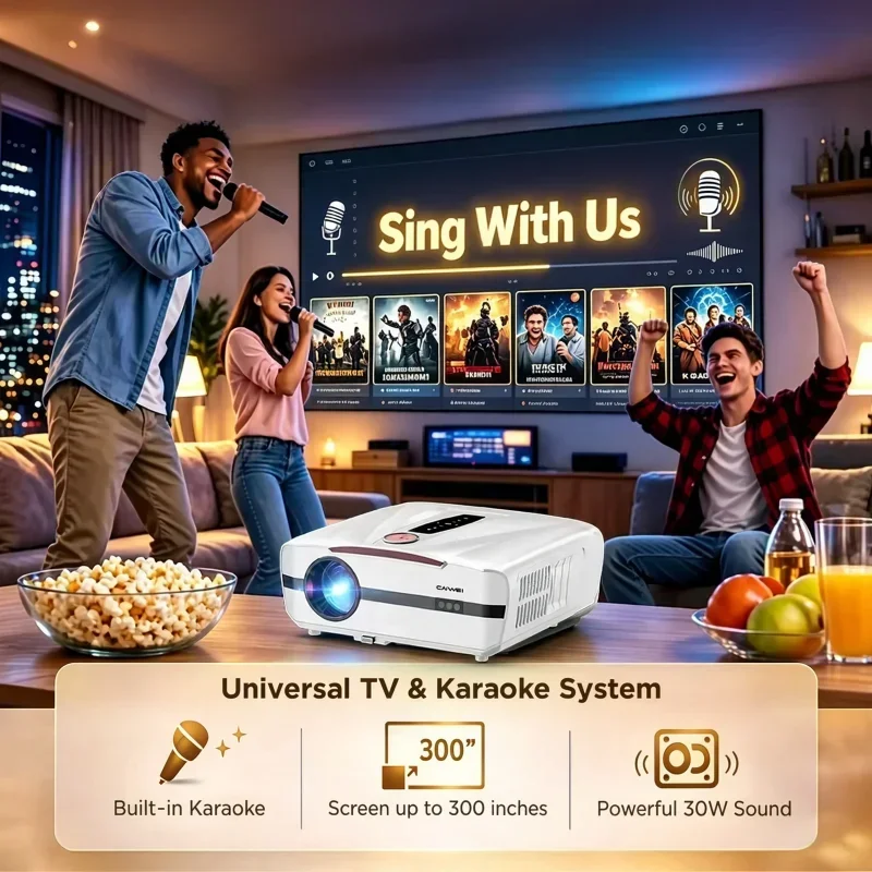 4K Projector 4000ANSI Karaoke  - Home Cinema Karaoke Projector review and price