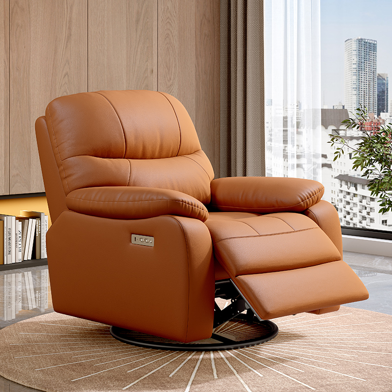 Rotatable recliner leather liv - Home Cinema Recliner Chairs review and price