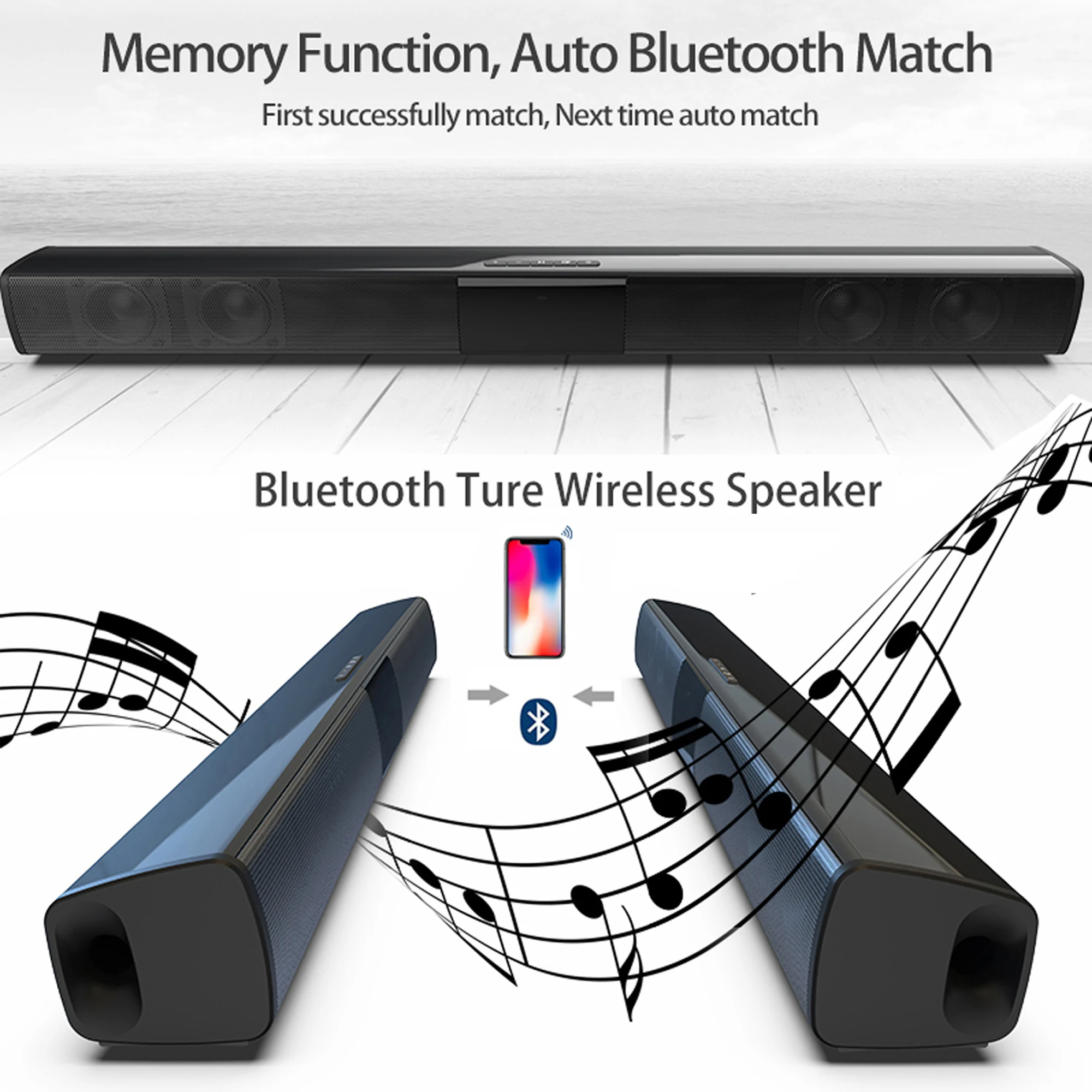 40W High Power Soundbar for TV - Home Cinema Speaker System review and price