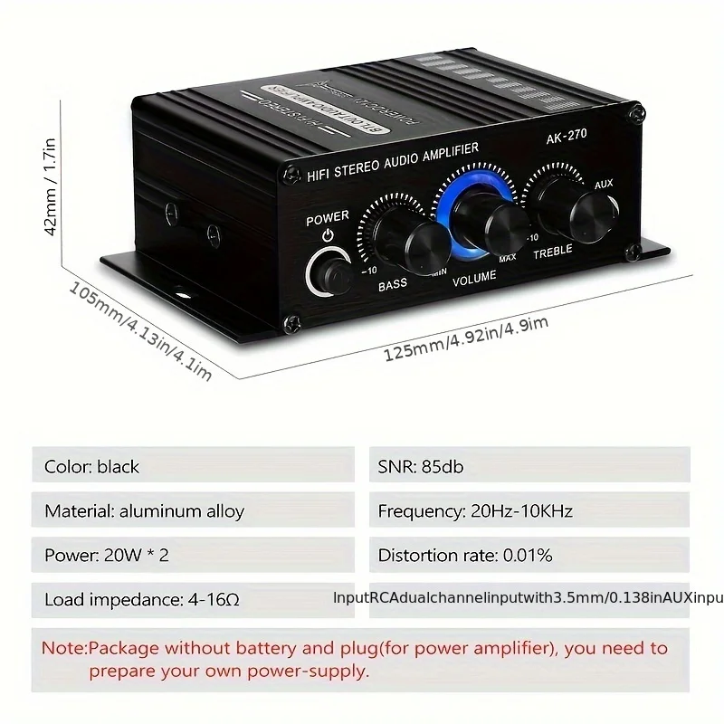 AK-270 400W Mini Power Amplifi - Home Cinema Speaker System review and price