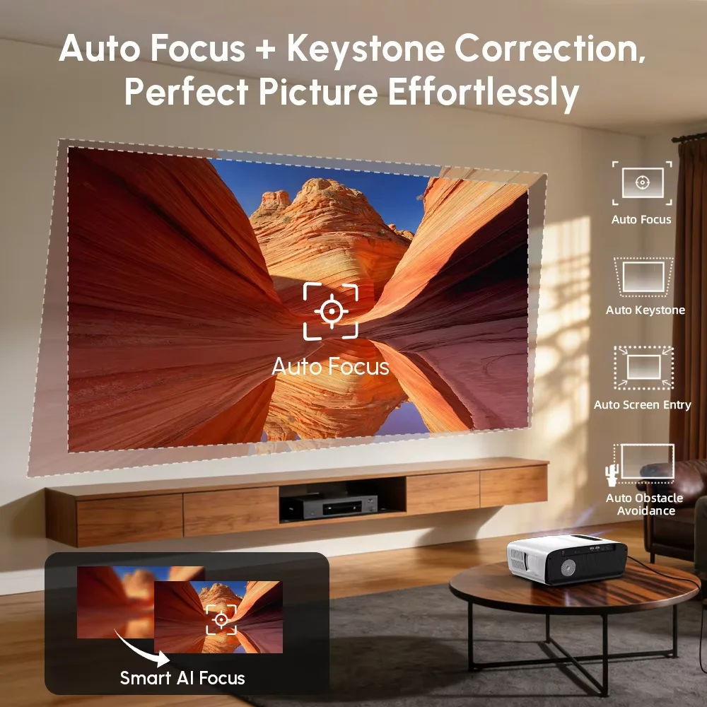 NewA9S 4k Projector Auto Focus - Home Cinema Speaker System review and price